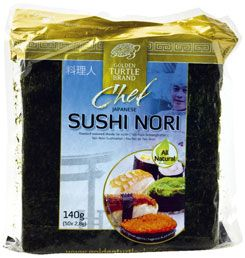 Algue sushi nori 50 x 140 g golden turtle chef 1