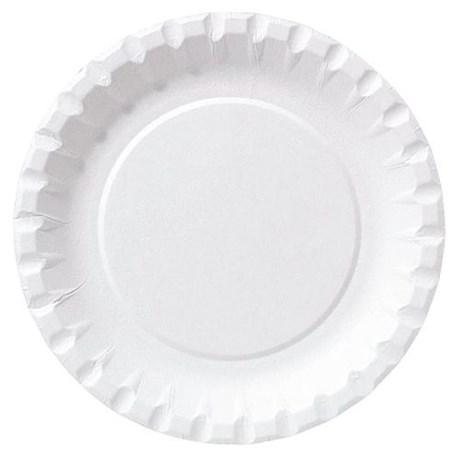 Assiette jetable carton blanc 15 cm vendu par 100 pour professionnels
