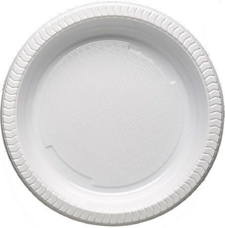 Assiette plastique blanches 20 5 cm x100 pour bureau