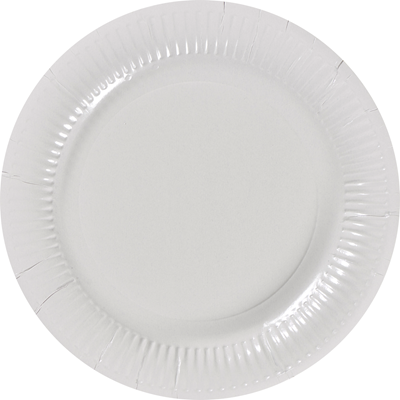 Assiette ronde carton recycle blanc 18 cm x 100 le nappage