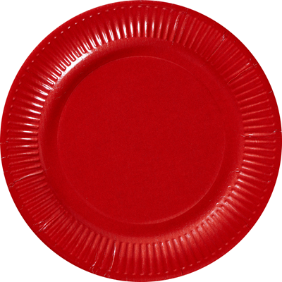 Assiette ronde carton recycle rouge 18 cm x 100 le nappage