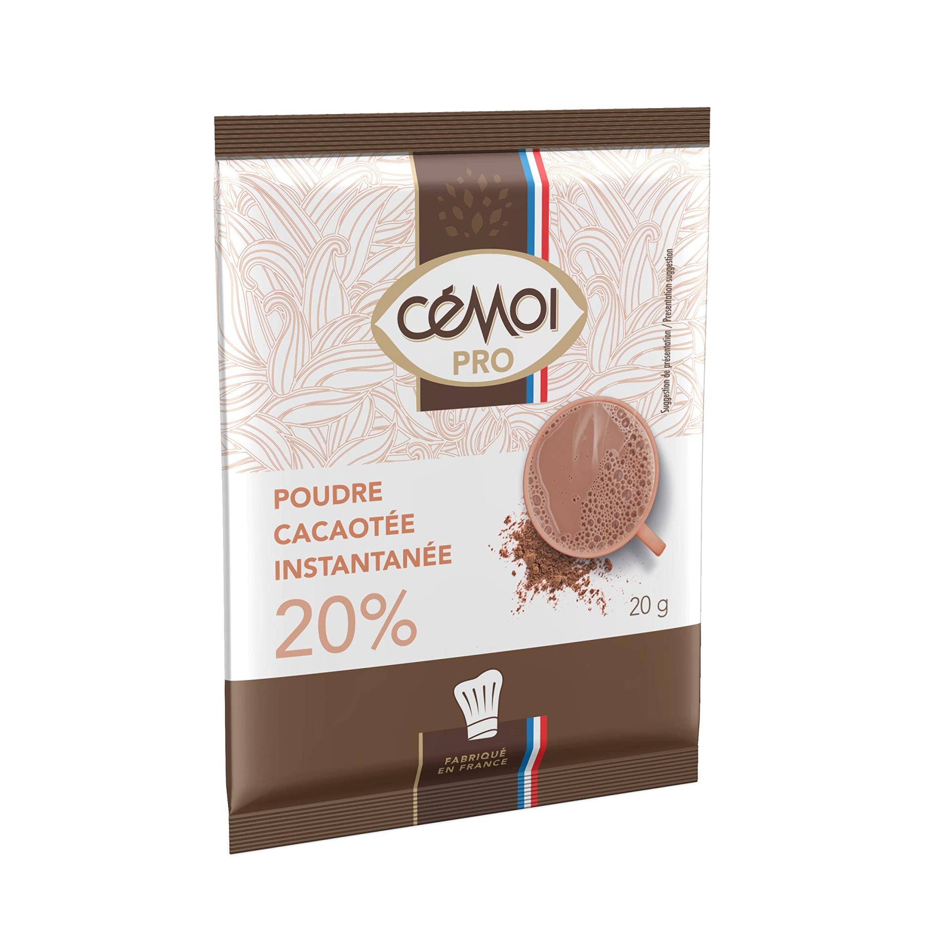 Boisson instantanée 20% de cacao 20 g Cémoi le carton de 200