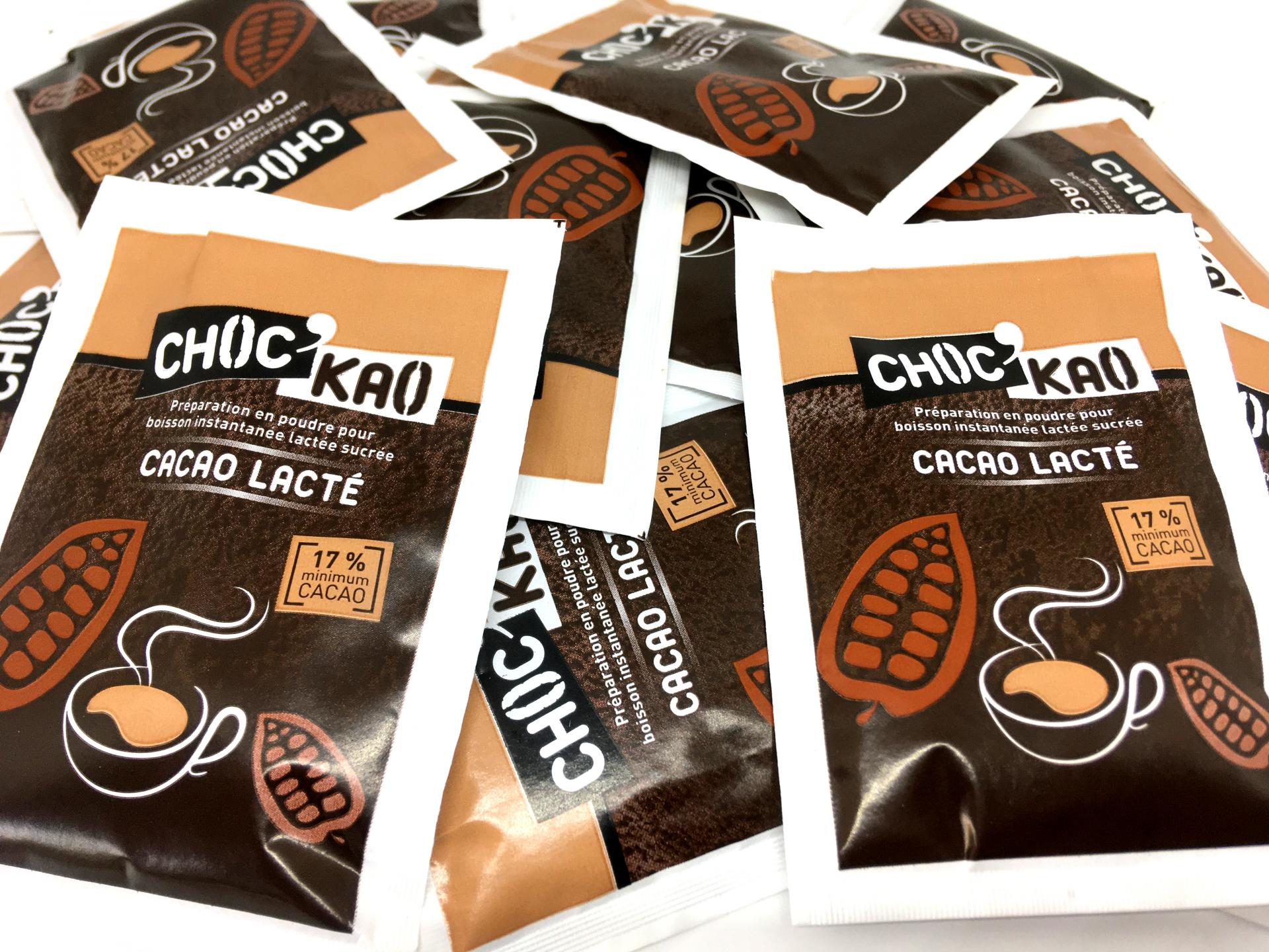 Boisson lactée sucrée 17% cacao 20 g Cho Kao le lot de 20