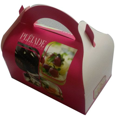 Boite patissiere avec poignees color 10 5 x 10 5 cm vendu par 50