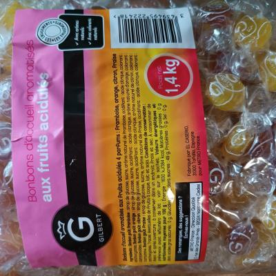 Bonbons d accueil aux fruits acidules gilbert 1 4 kg