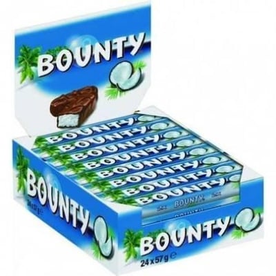 Bounty chocolat au lait 57 g x 24