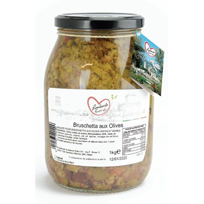 Bruschetta olives bocal 1062 ml