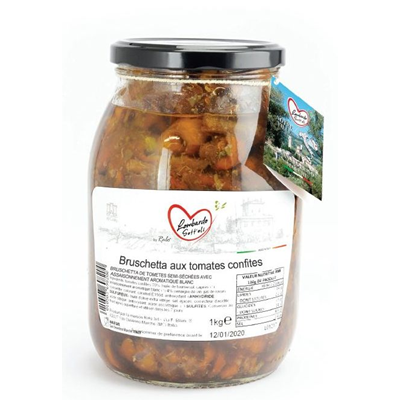 Bruschetta tomates cerises bocal 1062 ml