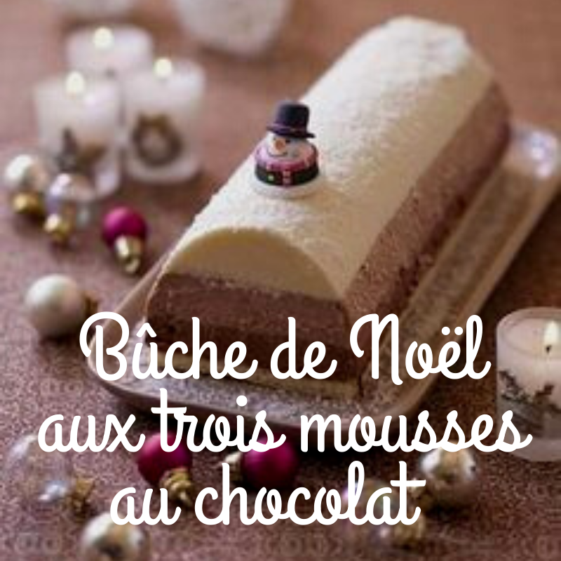 Buche de noel aux trois mousses au chocolat 1