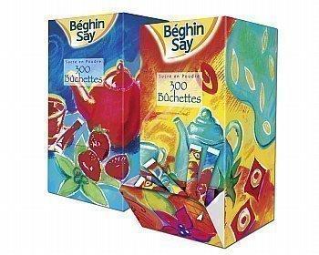 Bûchettes de sucre en poudre. coloris assortis Boîte distributrice de 300