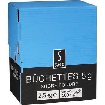 Bûchettes sucre poudre 2.5 g les 500 Saxo