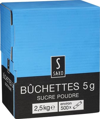 Buchettes sucre poudre 2 5 g les 500 saxo