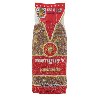 Cacahuetes brunes grillees et salees 1 kg menguy s