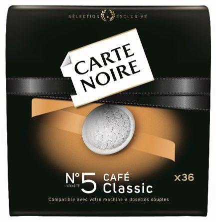 Cafe classic 36 dosettes 250 g carte noire pour professionnels