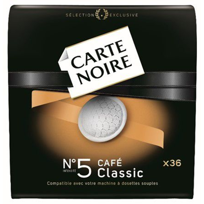 Cafe classic 36 dosettes 250 g carte noire