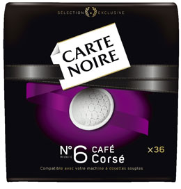 Cafe corse 36 dosettes 250 g carte noire