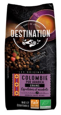Cafe en grain bio colombie pur arabica intensite 7 1 kg destination