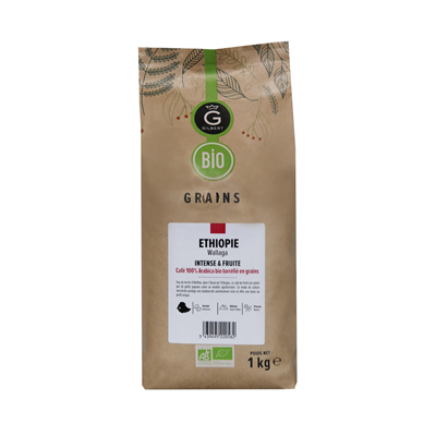 Cafe en grain ethiopie 1kg gilbert bio