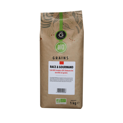 Cafe en grain race harmonieux 1kg gilbert bio