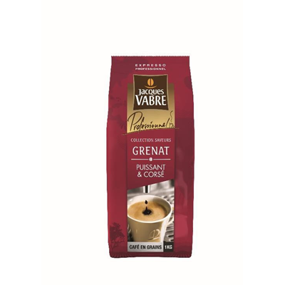 Cafe en grains sierra puissant et corse 1 kg jacques vabre grenat