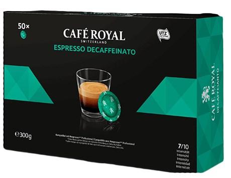 Cafe espresso decaffeinato forte 50 capsules office pads 300 g pour professionnels