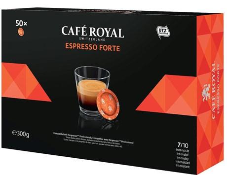 Cafe espresso forte 50 capsules office pads 300 g pour professionnels