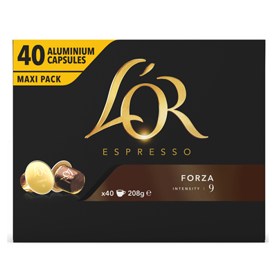 Café espresso forza 40 capsules L'Or