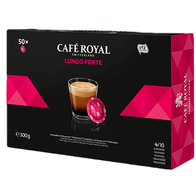Cafe lungo forte 50 capsules office pads 300 g cafe royal 1