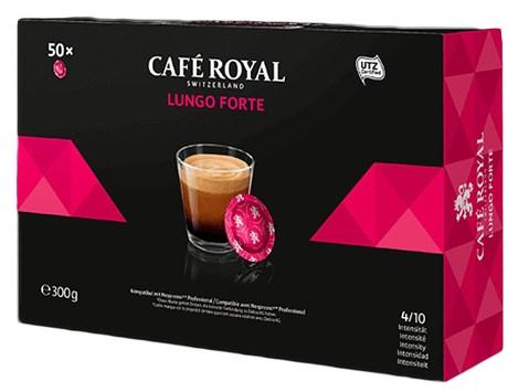 Cafe lungo forte 50 capsules office pads 300 g pour professionnels