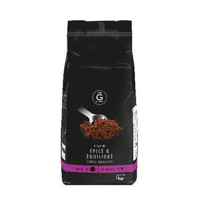 Café moulu 100% Arabica Intensité 9 - 1 kg Gilbert