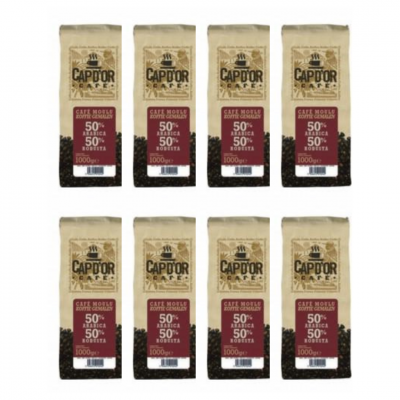 Cafe moulu 50 arabica 50 robusta cap d or 1 kg le lot de 8 gros volume