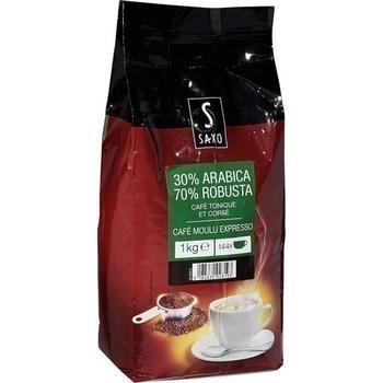 Cafe moulu expresso 30 arabica 70 robusta 1 kg