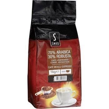 Cafe moulu expresso 70 arabica 30 robusta 1 kg