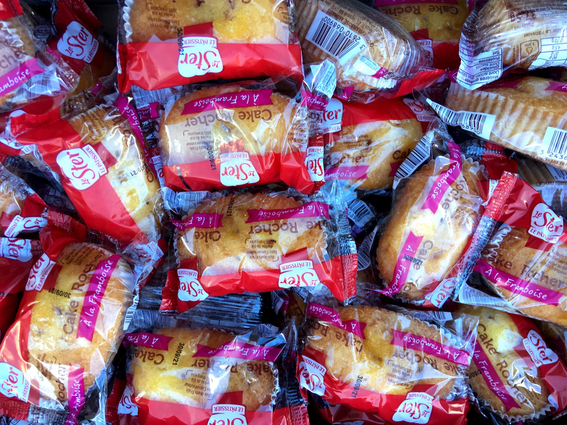 Cake rocher a la framboise 37 5g le ster le lot de 10