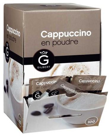 Cappuccino en dosettes 100 x 30 g gilbert pour bureau