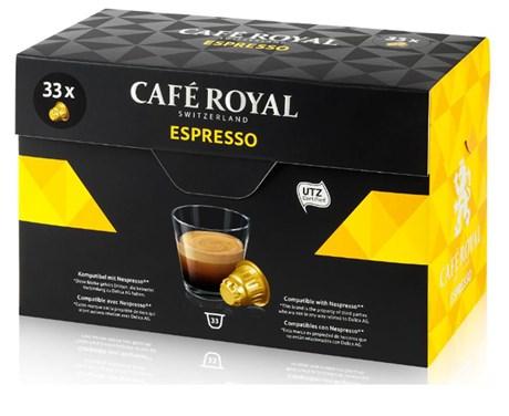 Capsule cafe royal espresso x 33 pour professionnels