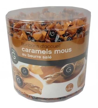 Caramels mous au beurre sale x 420 pieces gilbert pour bureau