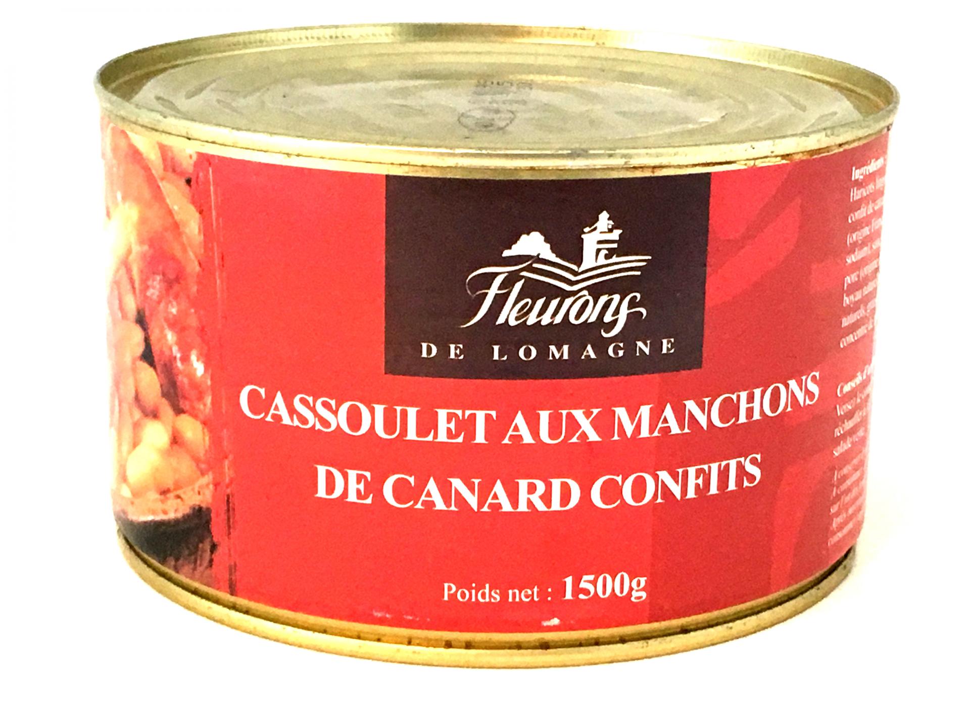 Cassoulet aux manchons de canard confits 1500g boite fer