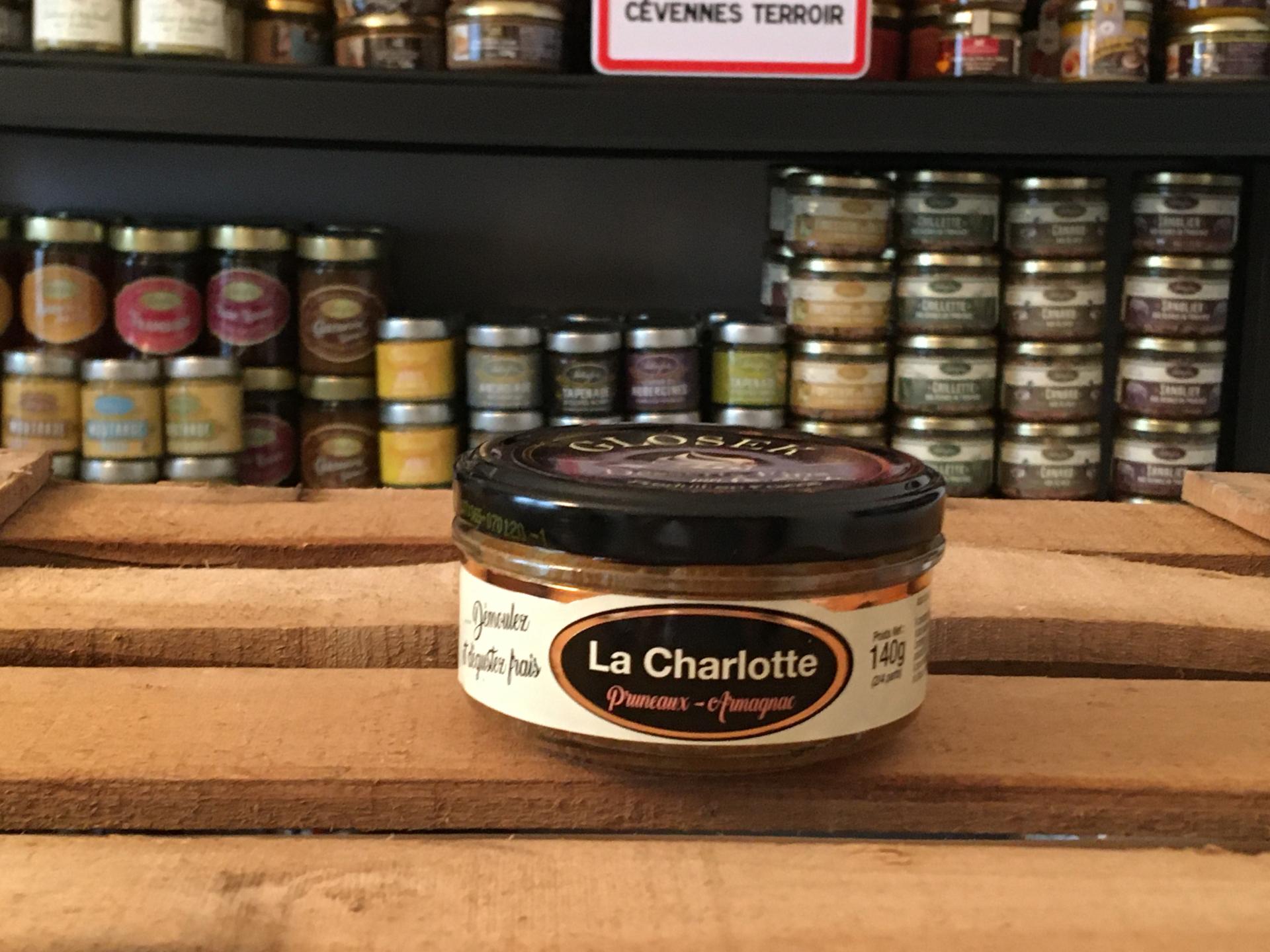 Charlotte de gascogne au pruneaux et a l armagnac 140g bocal 1