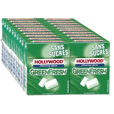 Chewing gum green fresh sans sucre vendu par 20 1