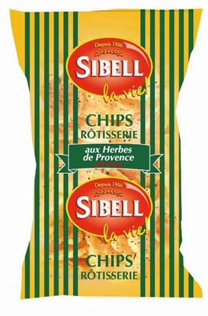 Chips rotisserie aux herbes de provence 120 g pour bureau