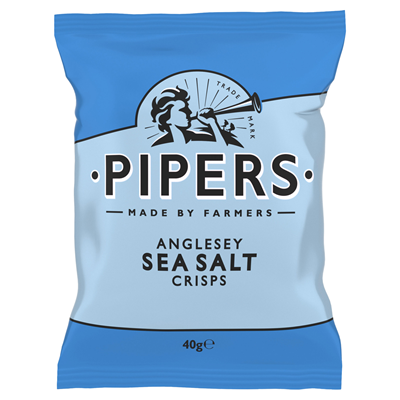 Chips sea salt 40 g pipers le lot de 12