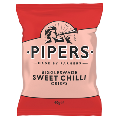 Chips sweet chili 40 g pipers le lot de 12