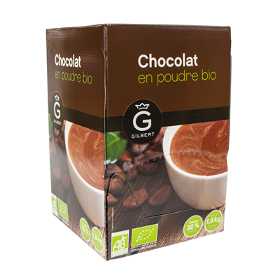 Chocolat en poudre BIO en dosettes 20 g Gilbert vendu à l'unité