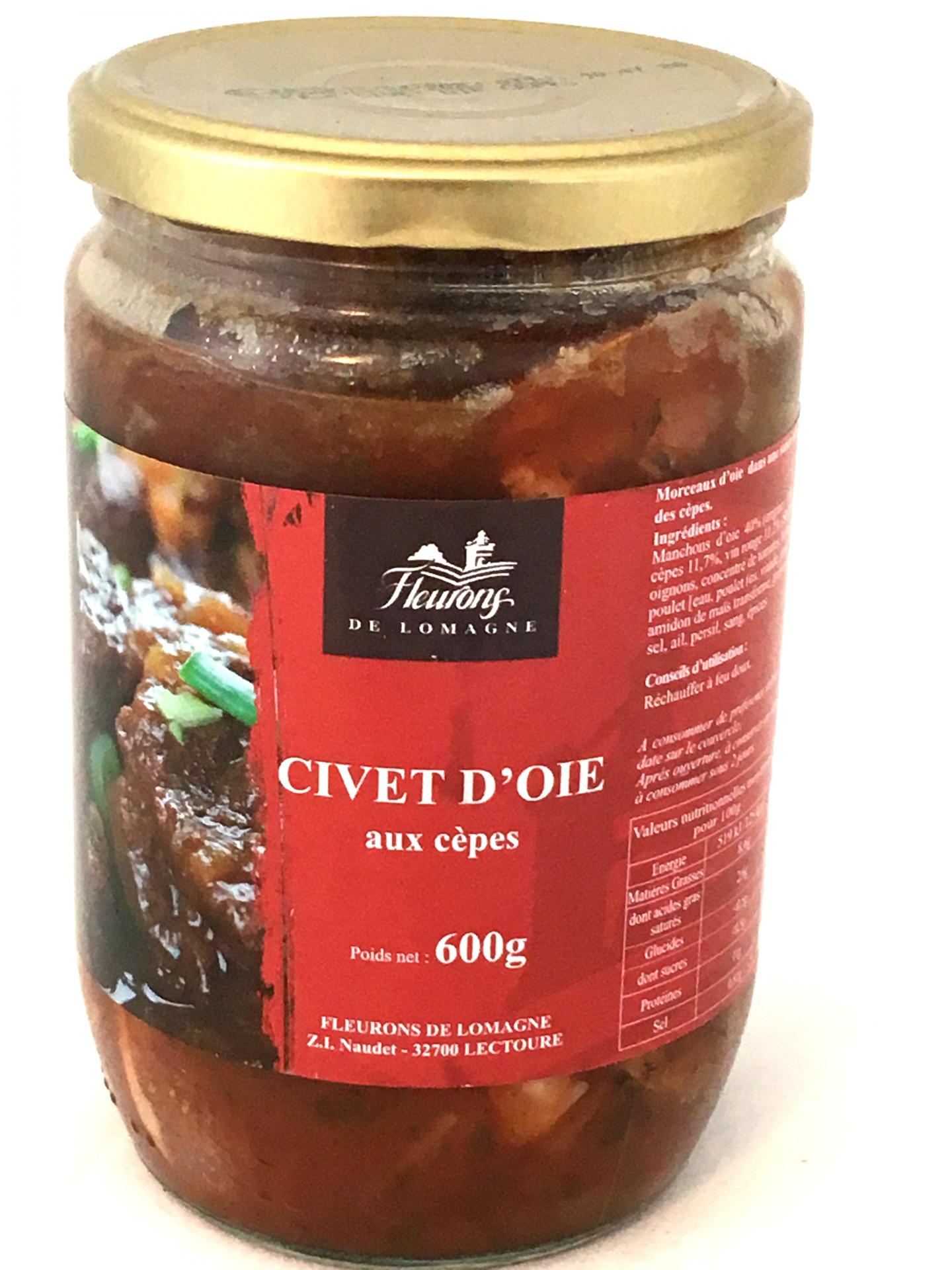 Civet d oie aux cepes 600g bocal meilleur ouvrier de france 1
