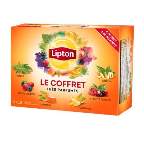 Coffret de thes parfumes 60 sachets lipton pour bureau