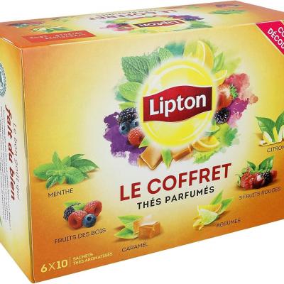 Coffret de thés Exquis : 4 boîtes de thés aromatisés 30 gr et 1