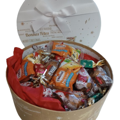 Coffret gourmand madeleines gateaux de noel