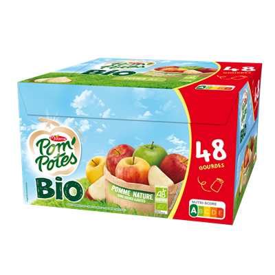 Compote pom potes pomme bio gourde 48 x 90 g
