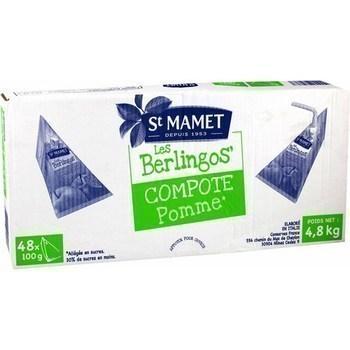 Compote pomme allegee en sucres 48x100 g